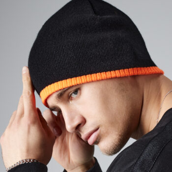 Two Tone Pull-On Beanie