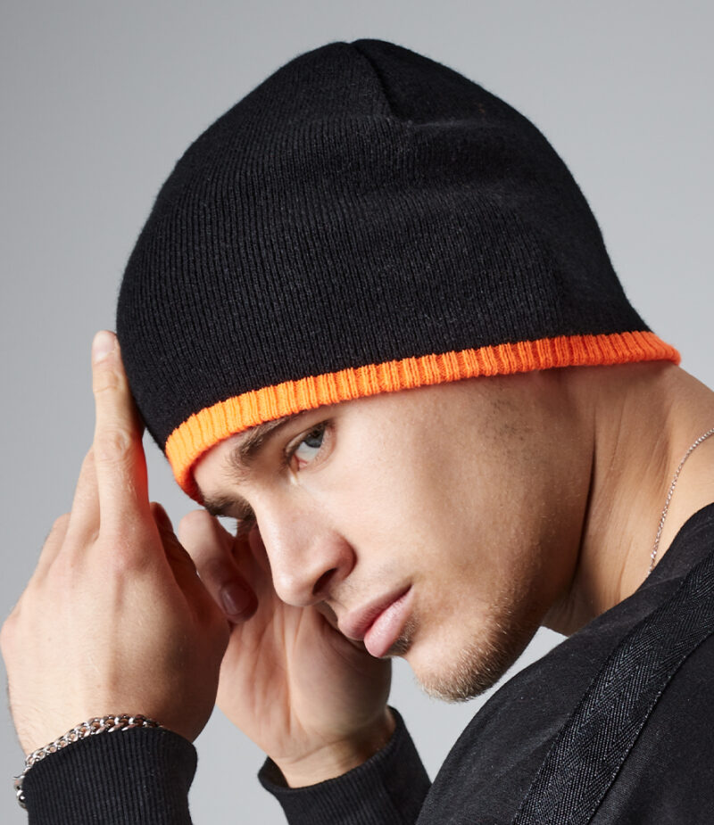 Two Tone Pull-On Beanie - Image 2