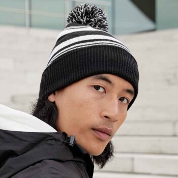 Striped Fan Beanie