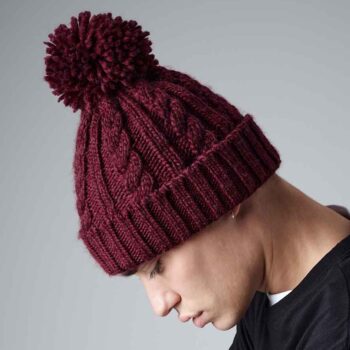 Cable Knit Melange Beanie