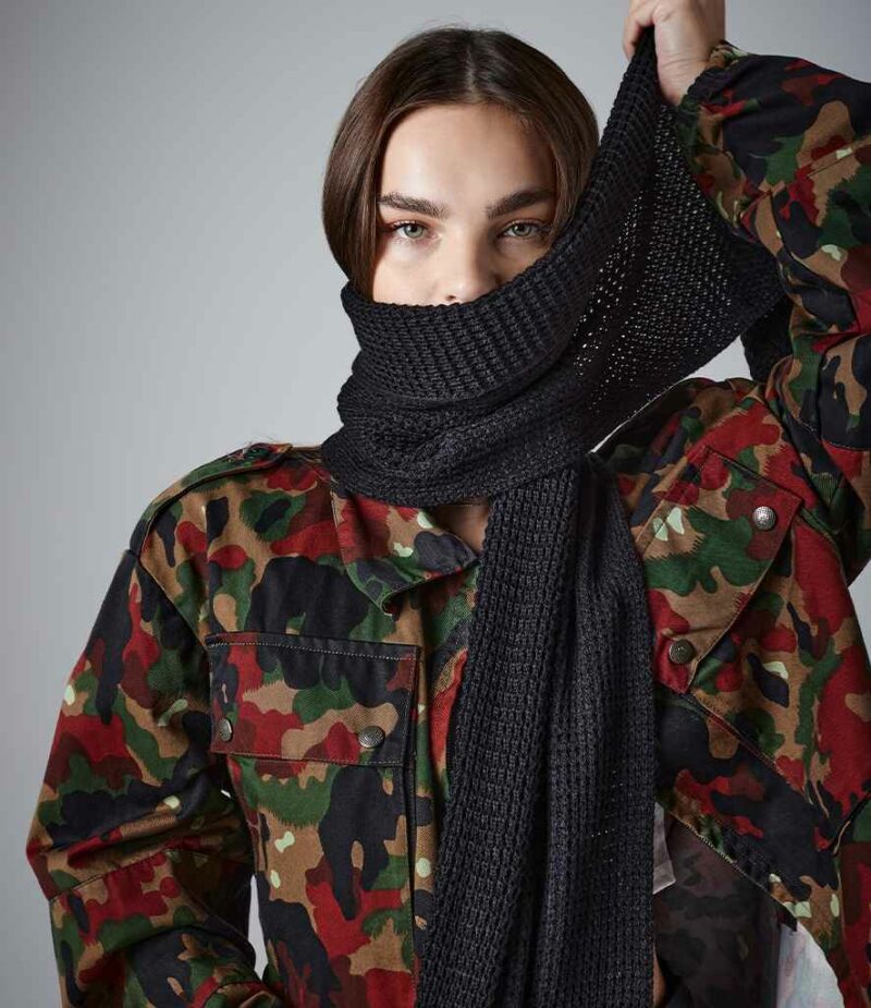 Classic Waffle Knit Scarf - Image 2