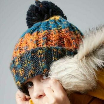 Junior Corkscrew Pom Pom Beanie