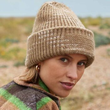 Chunky Knitted Patch Beanie